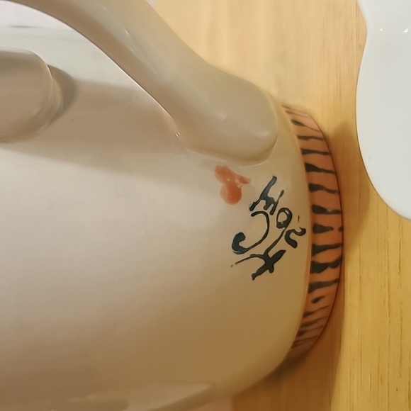 Time for tea Floral studio pottery mug, heart tea Pat with tea infuser - Picture 5 of 8